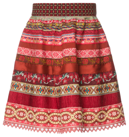 Mini Ribbon Skirt Size 1 (2-4 y.) poppy field - Tradition